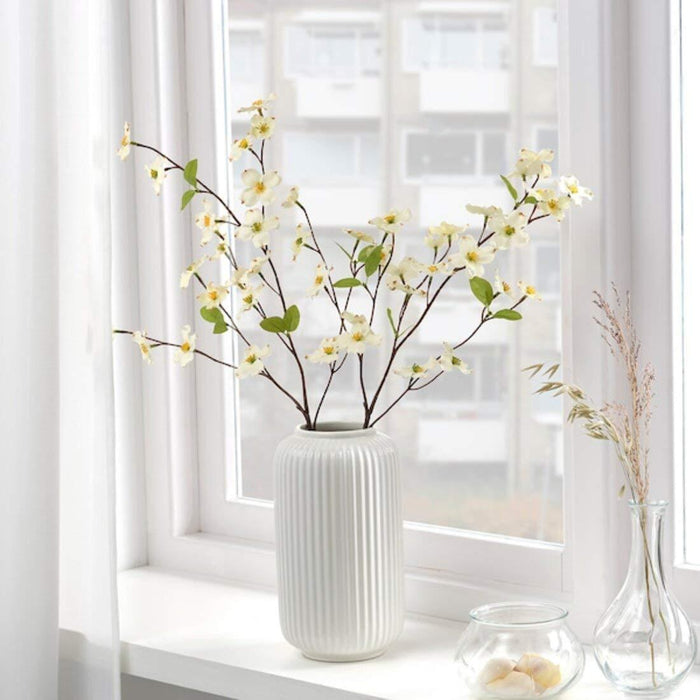 IKEA SMYCKA Artificial flower, in/outdoor/Dogwood pink56 cm with Artificial flower, in/outdoor/Dogwood white, 56 cm (22 ")