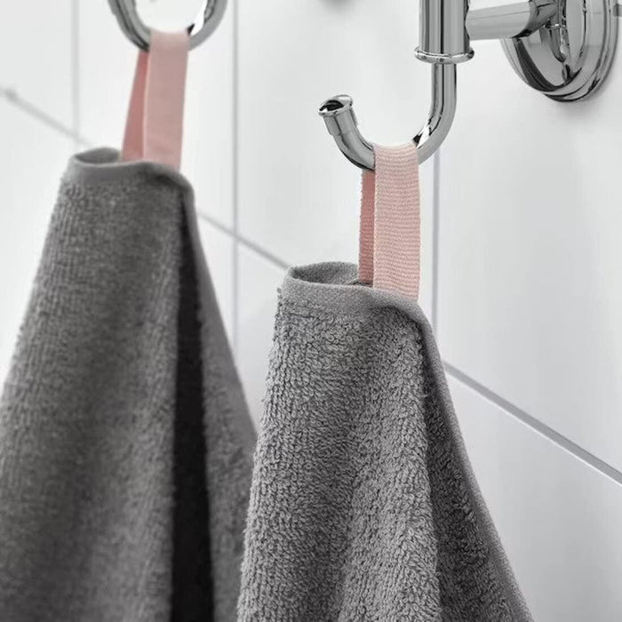 IKEA DIMFORSEN Bath towel, grey, 70x140 cm with Hand Towel, 40x70 cm and Washcloth,30x30 cm