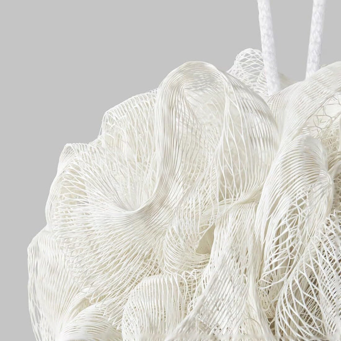 IKEA ÅBYÅN Body Puff Set of 3 with Self-Adhesive Hook – Orange/Green/White, Chrome-Plated Hook