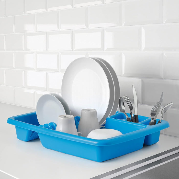 IKEA  Dish drainer, blue  with Dish-Washing Brush (Assorted Colours) -2 Pieces