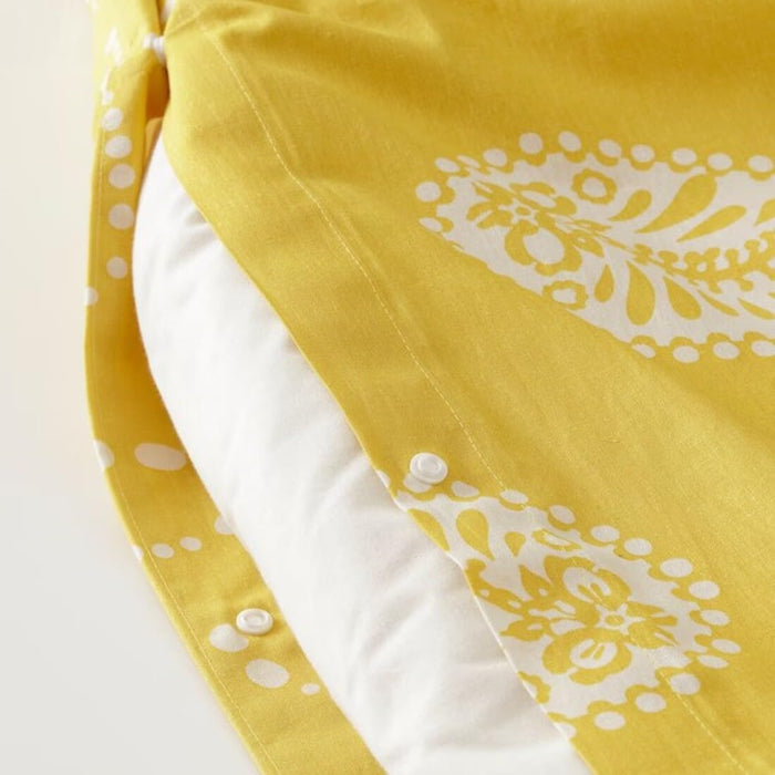 IKEA AROMATISK Duvet cover and 2 pillowcases, yellow, 240x220/50x80 cm (94x87/20x31 ")
