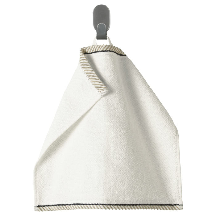 Ikea Hanger with Clip, (1 pair) Stainless Steel, White, with Washcloth 30x30 cm, Slide-on Design, 2 Pieces
