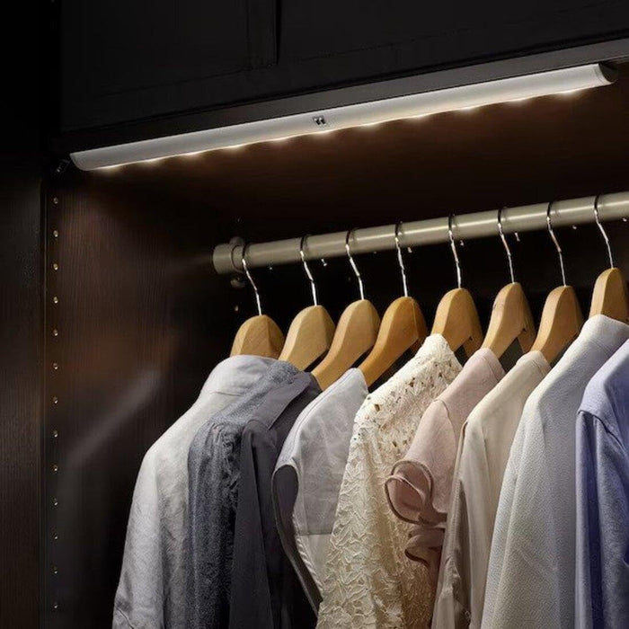 IKEA  NORRFLY LED lighting strip, aluminium-colour, 55 cm with LED lighting strip, aluminium-colour, 42 cm