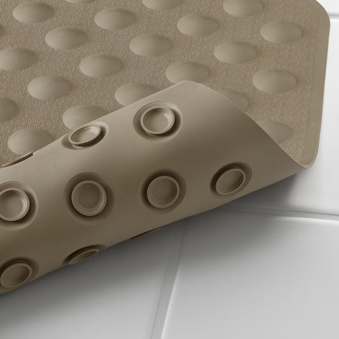 IKEA BLÅSJÖN Shower mat, beige, 50x50 cm with Shower shelf, chrome-plated, 25x6 cm (9 ¾x2 ¼ ")