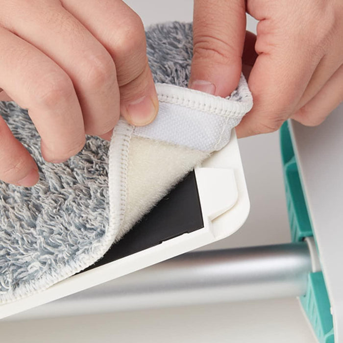 IKEA PEPPRIG Squeeze-Clean Flat mop, Grey, 12x37 cm with Microfibre pad for Flat mop, Grey, 12x37 cm