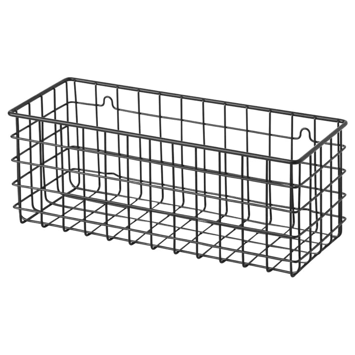 IKEA BLECKSJÖN Wall basket, black, 31x12x12 cm (12 ¼x4 ¾x4 ¾ ")