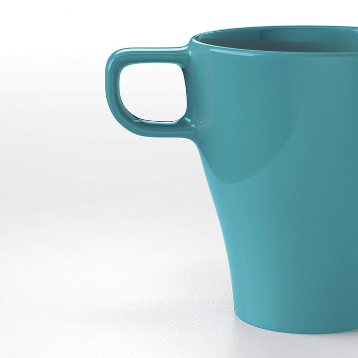 IKEA FÄRGRIK Mug, stoneware white25 cl with Mug, turquoise25 cl and Mug, dark turquoise25 cl