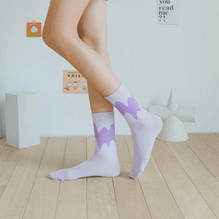 Digital Shoppy Women's Socks Ice Cream Cream Tube Socks Japanese Style