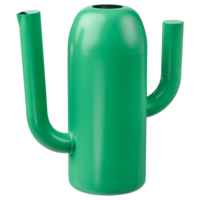 IKEA  ÄRTBUSKE Vase/watering can, bright green, 24 cm with IKEA SMYCKA Artificial flower, in/outdoor/Dahlia lilac, 30 cm