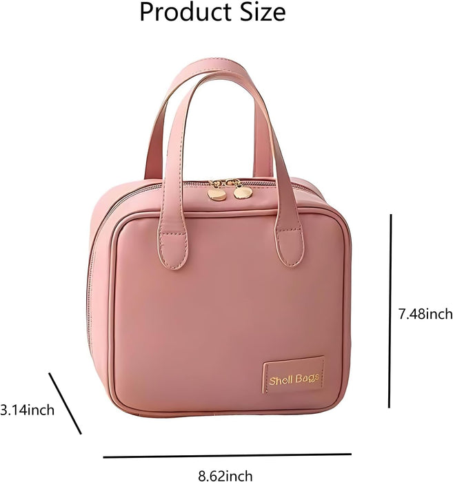 Digital Shoppy PU Large Capacity Travel Make Up Storage Organizer Makeup Pouch Cosmetic Bag Shell Bags