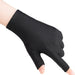 Digital Shoppy fishing gloves – black glove with exposed index and middle fingers for precision tasks