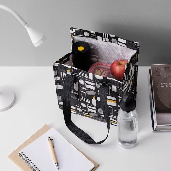 Ikea Lunch Set with Insulated Bag, Stainless Steel Cutlery(12 Pieces), Water Bottle(700 ml), and Snack Cup(300ml)