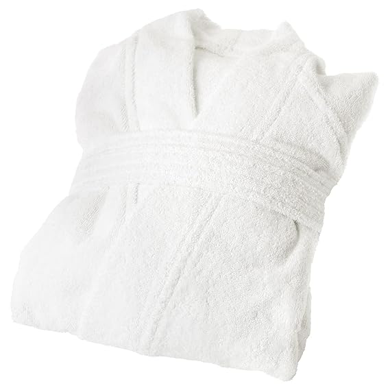 IKEA White Bathroom Essentials Set – Bath Mat 40x60 cm, Bath Towel 70x140 cm & Bath Robe (L/XL)