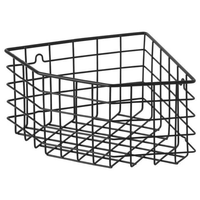 IKEA BLECKSJÖN Corner basket, black, 28x21x12 cm (11x8 ¼x4 ¾ ")