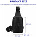 Measurements of Digital Shoppy Men's Belt Shoulder Bag Casual

