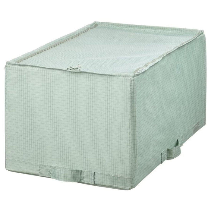 IKEA STUK Storage case, light grey-green, 34x51x28 cm with Storage with 7 compartments, white/grey, 30x30x90 cm