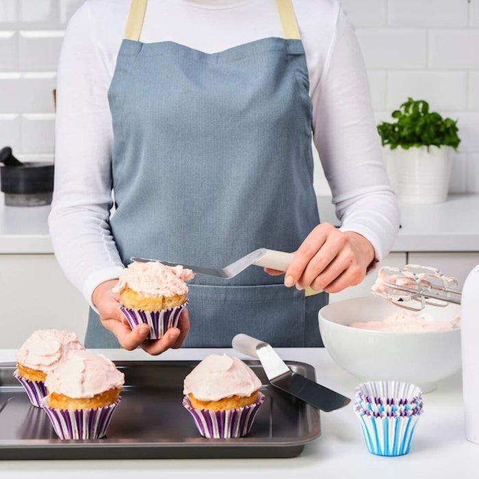 IKEA VINTER  Baking Cup, Christmas Pattern Multicolor. (Pack of 65) with LÄTTBAKAD Offset Spatula