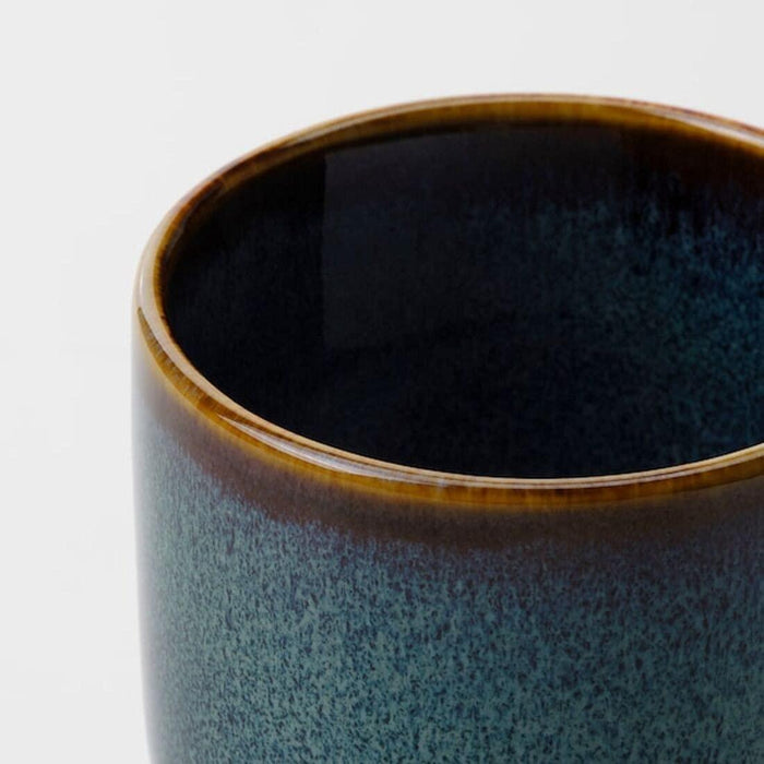 IKEA DRÖMSK Plant pot, in/outdoor dark blue6 cm with VINTERFINT Artificial potted plant with pot, in/outdoor/Poinsettia red6 cm