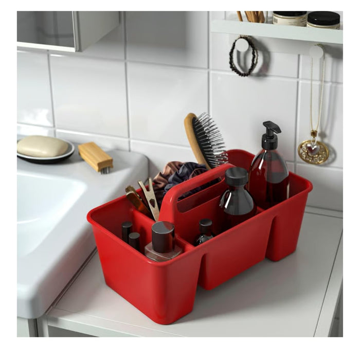 IKEA Desk Organiser combo Red, 32x18x16 cm and white, 18x17 cm