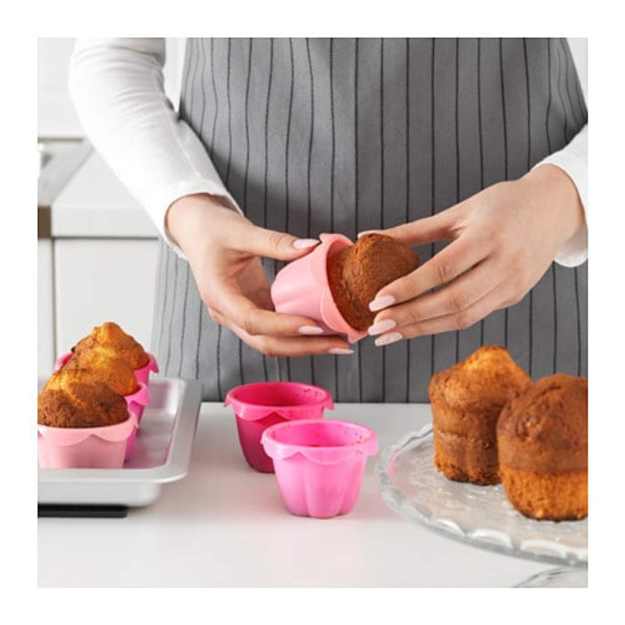 IKEA SOCKERKAKA Baking Cup Assorted Pink Shades- Pack of 6