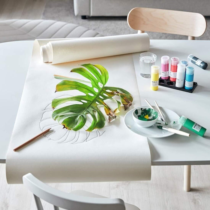 IKEA  MÅLA Drawing paper roll 30 m with MÅLA Felt-tip pen, mixed colours (24 pack)