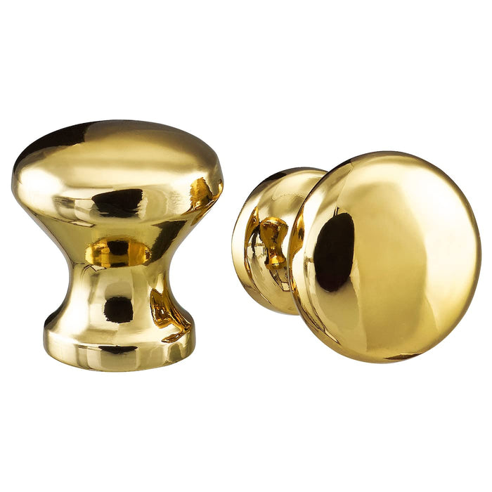 IKEA ENERYDA Knob, brass-colour, 27 mm (1 1/16 ") with Handle, brass-colour, 112 mm and Cup handle, brass-colour, 89 mm (3 1/2 ")