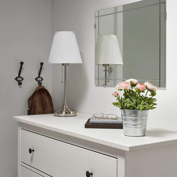 Ikea Plant Pot Indoor Outdoor Black 12 cm with Artificial Potted Ranunculus Pink 12 cm