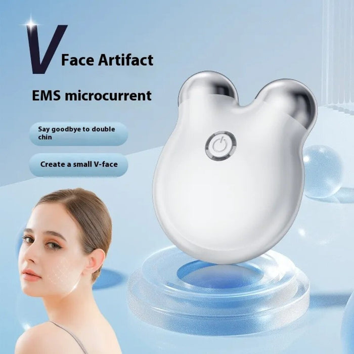 Conductive gel being applied to face before microcurrent treatment