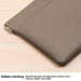 Gray cowhide leather wallet – close-up of hidden stitching and clean edge finish for seamless appearance
