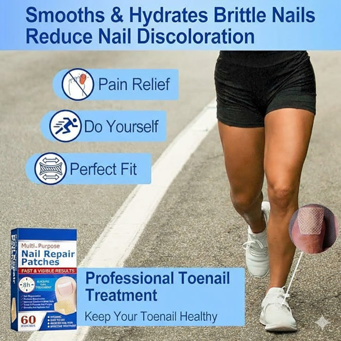 Nail patch lifestyle – person walking with patch applied for overnight care