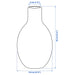 Measurement chart of a vase with dimensions labeled
