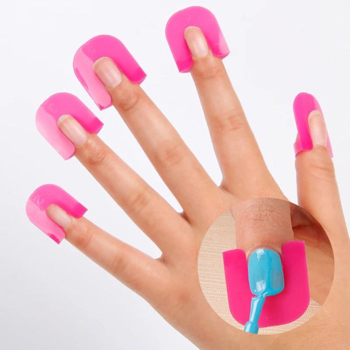Pink Nail Polish Model Clips (26 pcs) securely hold nails for precise polish application. Ergonomic U-shaped design prevents smudging, ensuring clean and effortless manicures. - 159844748480512432934