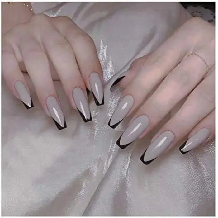 Easy-to-clean stainless steel stencil for flawless French nails