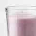 Unused IKEA LUGNARE scented candle in clear glass with soft pink jasmine wax; minimalist design with smooth finish and 20-hour burn time – ideal for serene home decor - 00502110