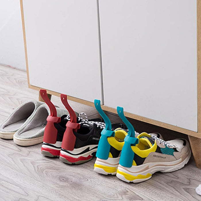 Digital Shoppy Unisex Blue Shoe Horn Helper – Handled Shoe Horn for Easy Wear