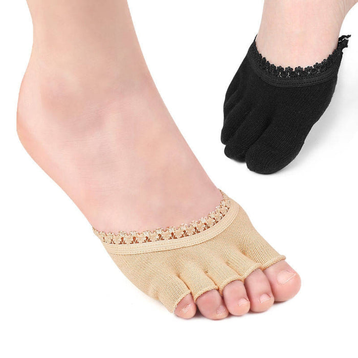 Digital Shoppy 5 Toes comfort insoles with soft sponge forefoot half socks. Invisible design for pain relief and daily comfort.