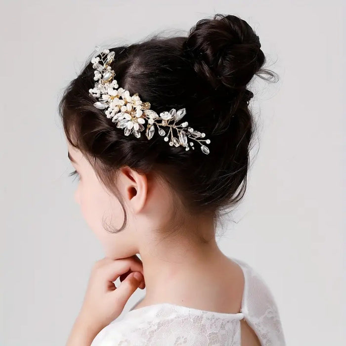 Digital Shoppy Silver Bridal Hair Comb – Handmade Diamond-Studded Headpiece