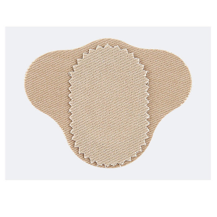 bunion cushion pads worn on feet with hollow cut‑out design