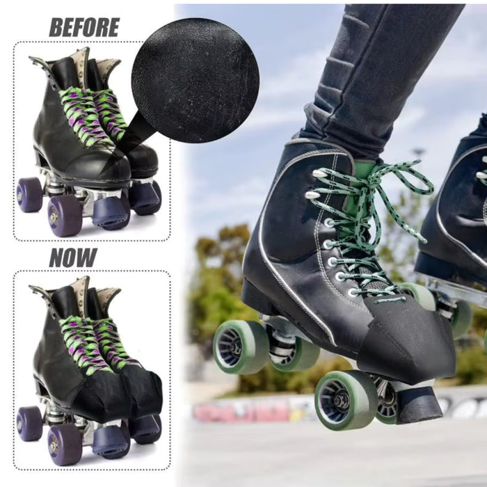Digital Shoppy Roller Skate Shoes Toe Guards Toe Caps Protectors Roller Skating Shoe Accessory Synthetic Leather Toe Caps for Roller Skates