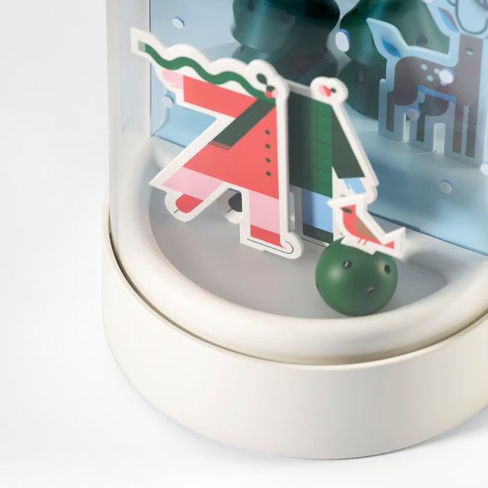 IKEA STRÅLA Table lamp, snowy night/battery-operated dome