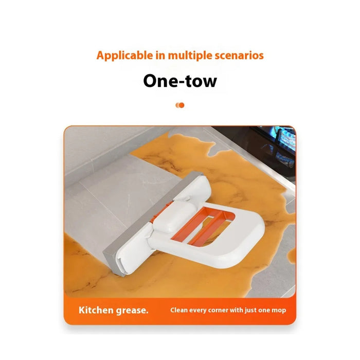 Cleaning tool for kitchen grease with text on a white background