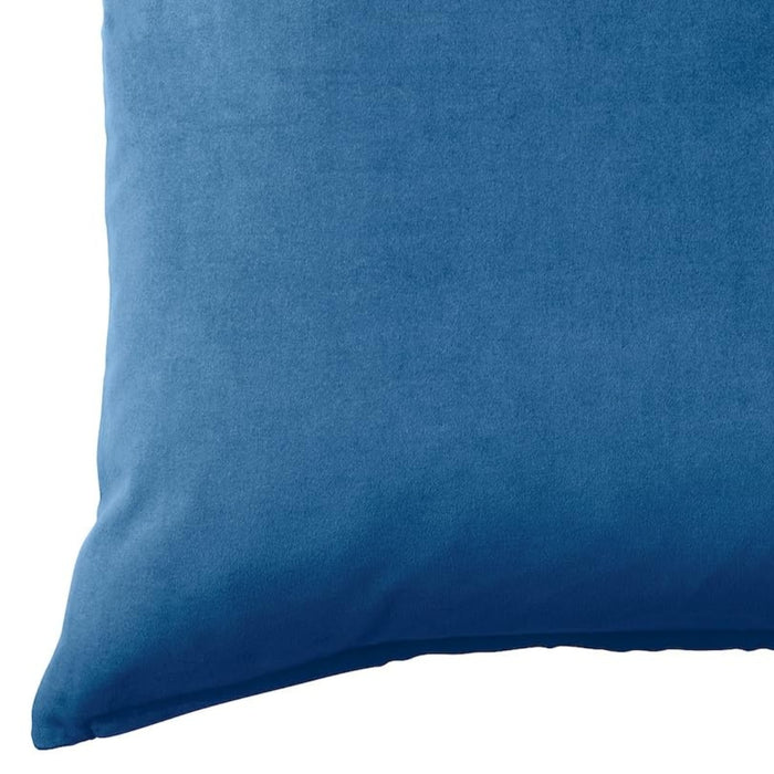 IKEA VÅRVIAL Fitted Sheet Blue 140x200 cm with SANELA Cushion Cover Deep Blue 50x50 cm