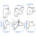 IKEA FRÖSÅDD black geometric animal head hook dimensions chart with measurements in cm and inches