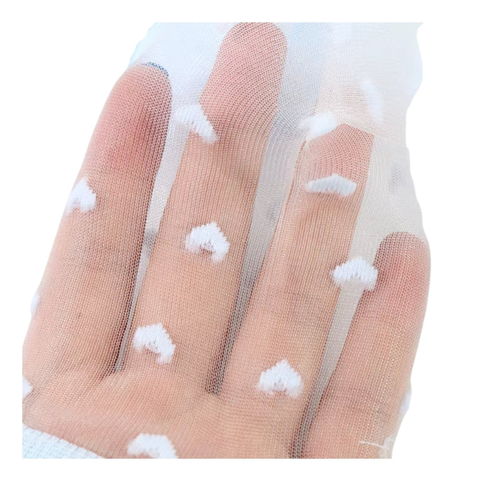 Digital Shoppy Summer Lace Crystal Glass Silk Transparent Socks for Women