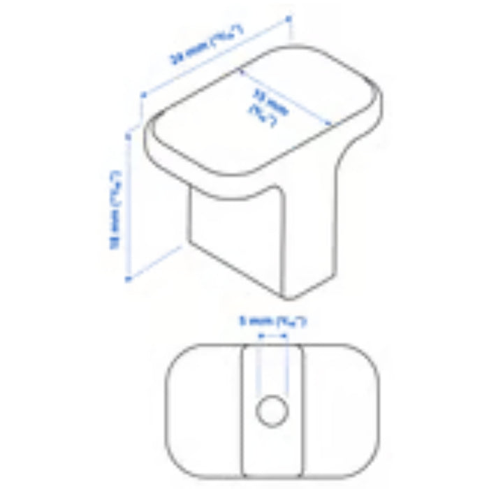 IKEA HACKÅS Knob, anthracite, 15 mm (9/16 ")