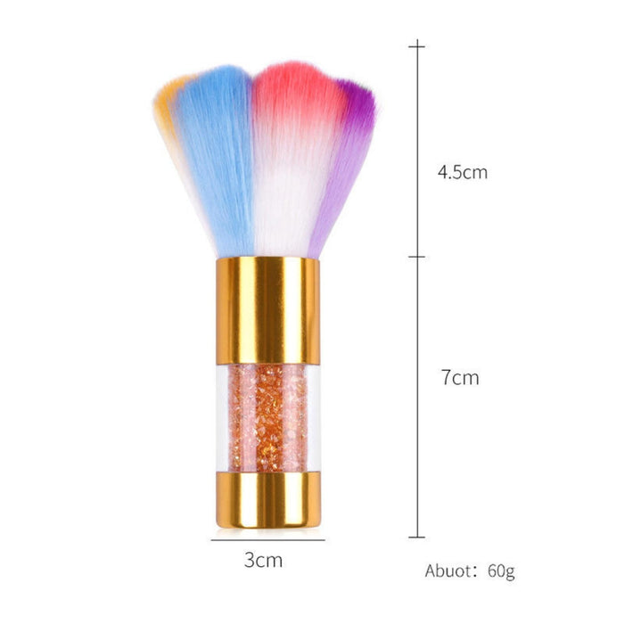 Digital Shoppy Colorful Acrylic Crystal Handle Nail Dust Brush — Manicure & Nail Art