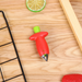 Strawberry Stem Remover Metal Plastic Fruit Leaf Remover Tomato Stalks Strawberry Knife Stem Remover Gadget Kitchen Cooking Tool On wooden table
