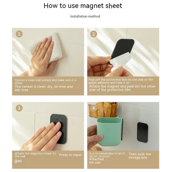 Digital Shoppy Magnetic Wall Hanging Storage Box Kitchen Storage - Green