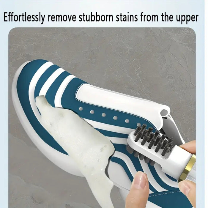 Digital Shoppy 2-in-1 Travel Shoe Brush – Liquid Press Cleaner, Dual-Sided