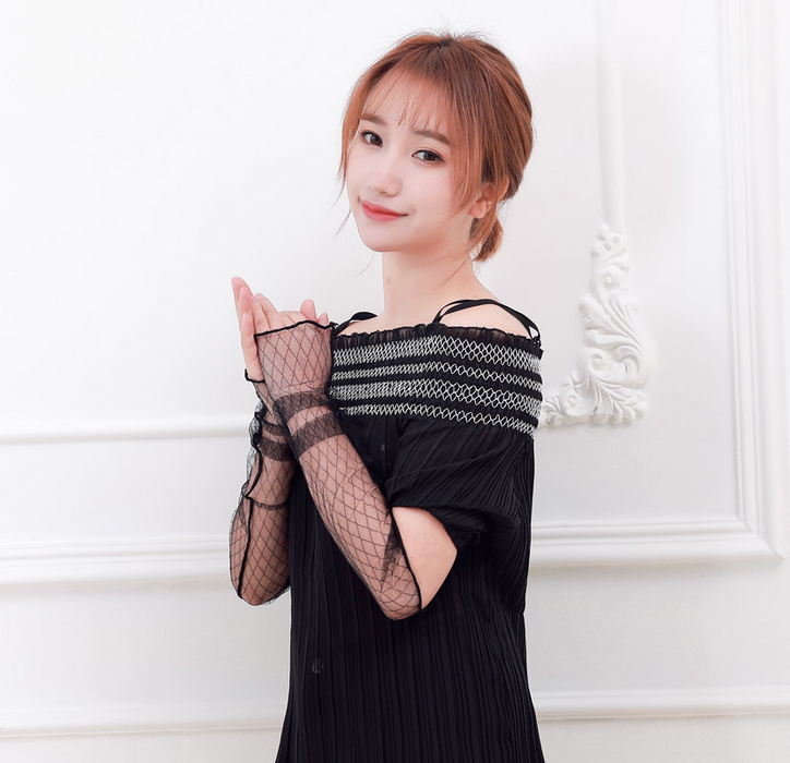 Digital Shoppy 1 Pair Women's Delicate Nylon Lace Anti-UV Cuffs – Fashionable Sun Guard